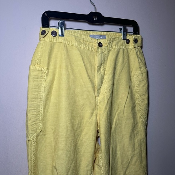Everlane Yellow Casual Relaxed Fit Back To School Cargo Jogger Pants Size 6 - Picture 6 of 12